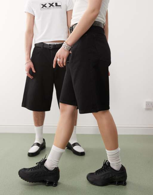 Pantalones cortos vaqueros negros holgados unisex Astro de Weekday , 2 de 5