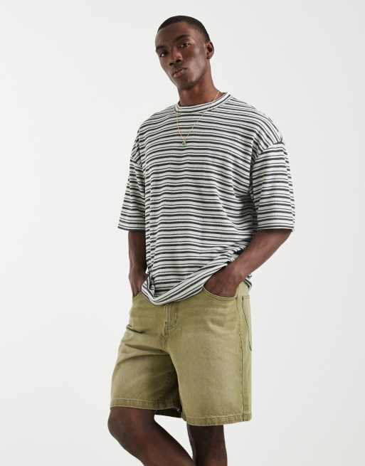 Pantalones cortos verde lavado de largo medio de ASOS DESIGN, 3 de 5