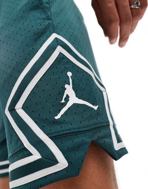 Pantalones cortos verde oscuro con detalle de rombo de malla Dri-FIT de Jordan, 2 de 5