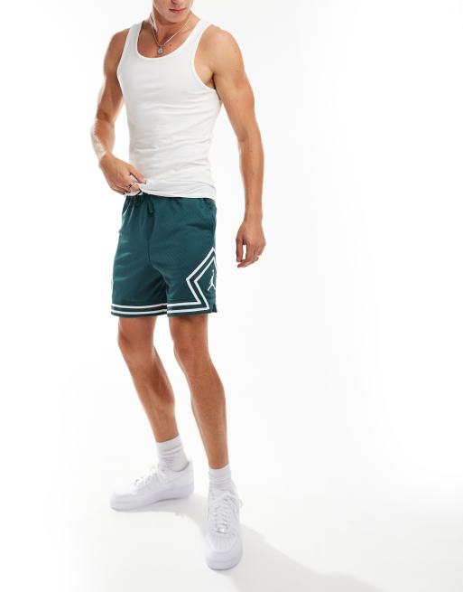 Pantalones cortos verde oscuro con detalle de rombo de malla Dri-FIT de Jordan, 5 de 5