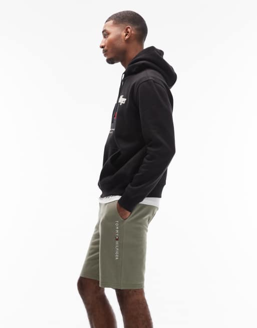 Pantalones cortos verde salvia de punto liso de Tommy Hilfiger, 3 de 5