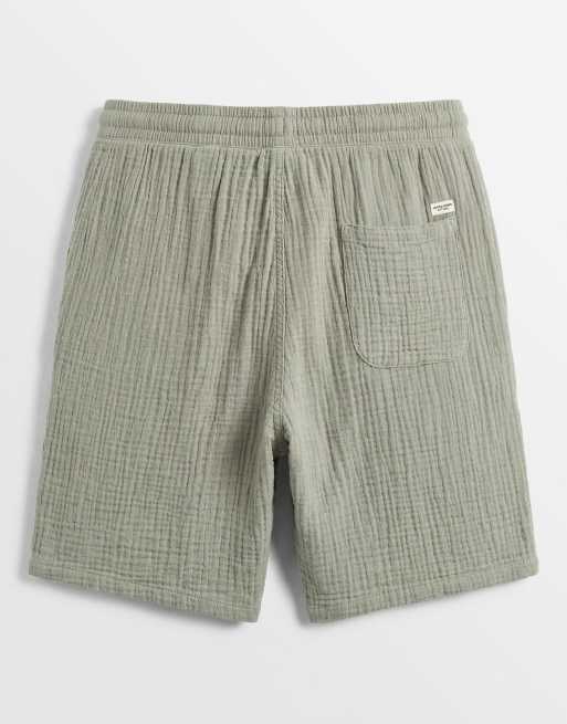 Pantalones cortos verde salvia texturizados de Jack & Jones (parte de un conjunto), 7 de 9