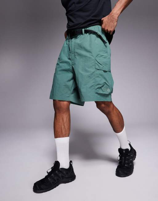 Pantalones cortos verdes cargo con logo en el bolsillo de The North Face, 3 de 5