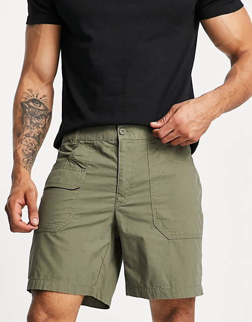 Hombre Pantalones cortos | Pantalones cortos verdes cargo Washed Out de Columbia - KB07489