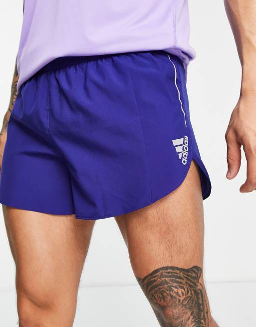 Pantalones cortos violetas con muesca Own The Run de adidas Running