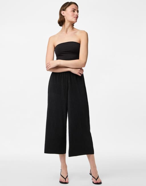 Pantalones culotte negros de Pieces