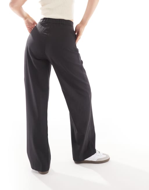 Pantalones dad de sastre negros de pernera ancha de ASOS DESIGN Hourglass, 2 de 5