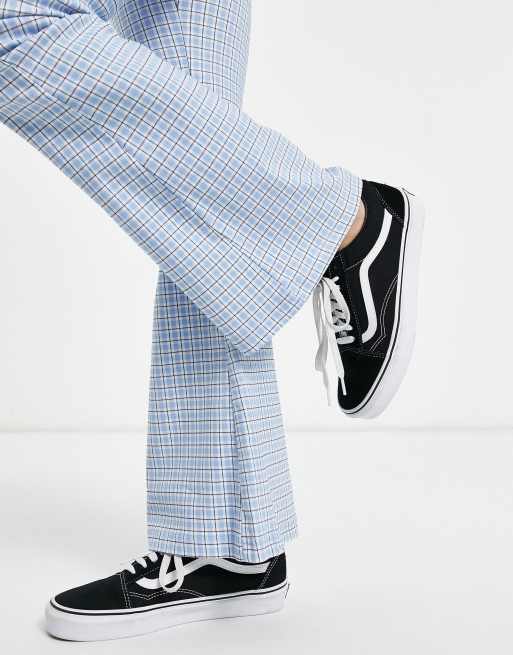 Pantalones de campana a cuadros de alto | ASOS