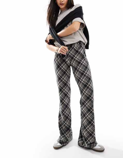 Pantalones de campana a cuadros negros de Noisy May - view 1