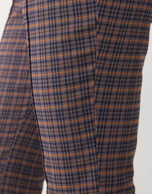 Pantalones de campana a cuadros oscuros de talle alto de COLLUSION (parte de un conjunto), 4 de 5