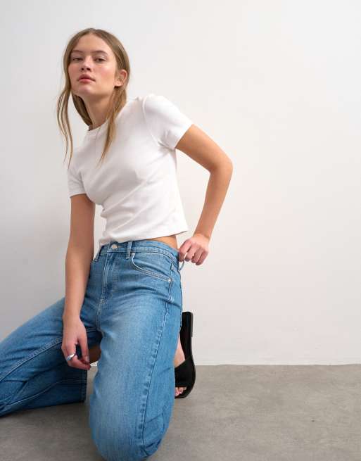 Pantalones de campana capri azul medio de Topshop, 5 de 7