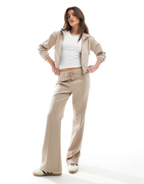 Pantalones de campana color camel con detalle de costuras de canalé suave de Miss Selfridge - view 1