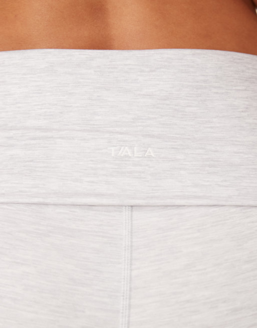Pantalones de campana grises para yoga con cinturilla plegada multiposición DayFlex de TALA, 3 de 5