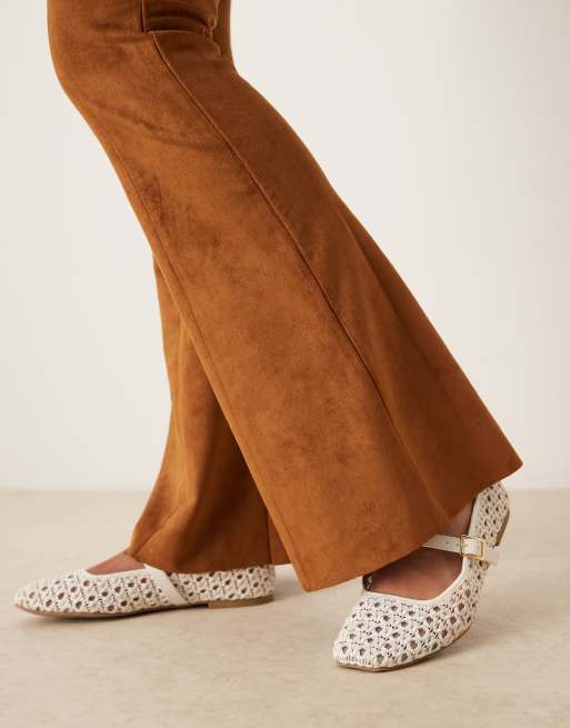 Pantalones de campana marrones de antelina de ASOS DESIGN, 4 de 5