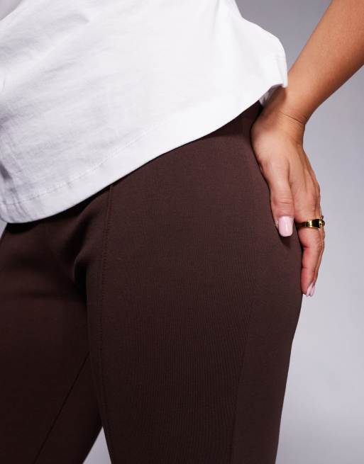 Pantalones de campana marrones de tejido entrelazado de ASOS DESIGN, 5 de 5