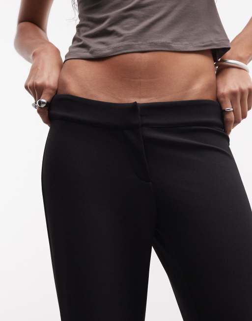 Pantalones de campana negros con detalle de cremallera lateral de Weekday, 4 de 5