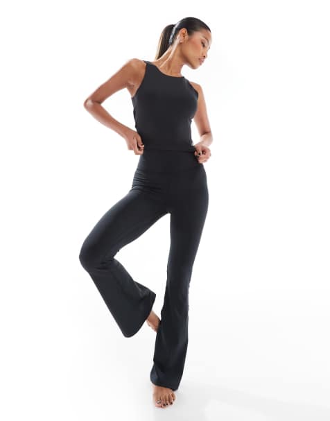 Pantalones de campana negros para yoga All Me de adidas Training - view 1