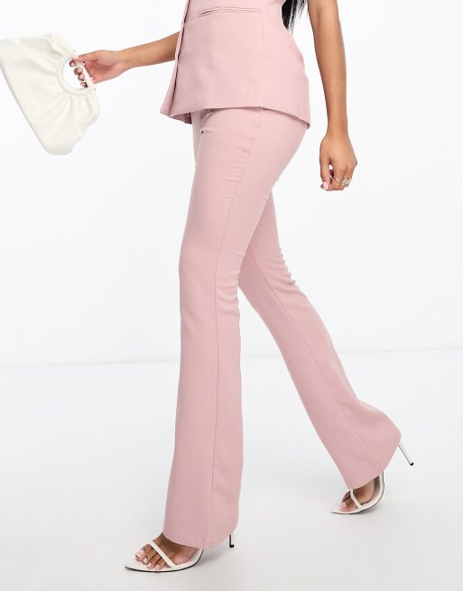 Pantalones estilo globo de sastre de vestir con talle alto de ASOS  DESIGN-Rosa 