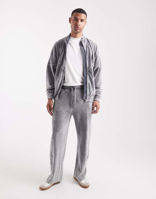 Pantalones de chándal gris carbón extragrandes con lavado ácido Delsoni de HUGO Red (parte de un conjunto), 2 de 5