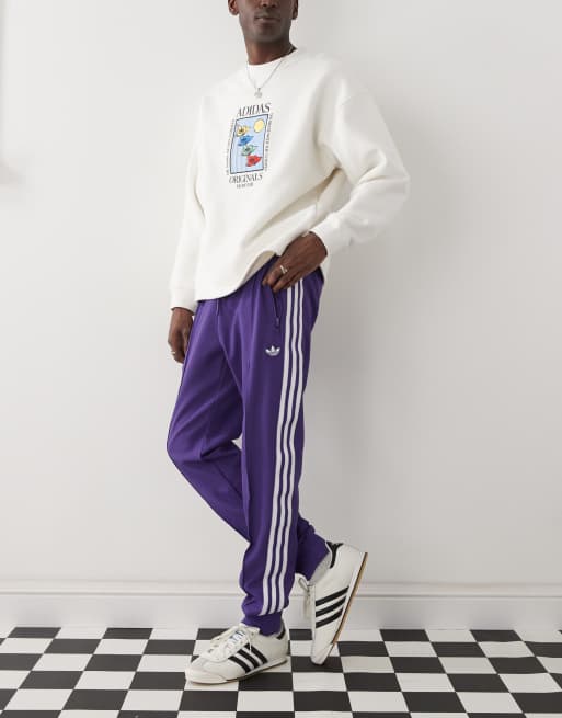 Pantalones de chándal morados con diseño del Real Madrid Terrace Icons de adidas Originals