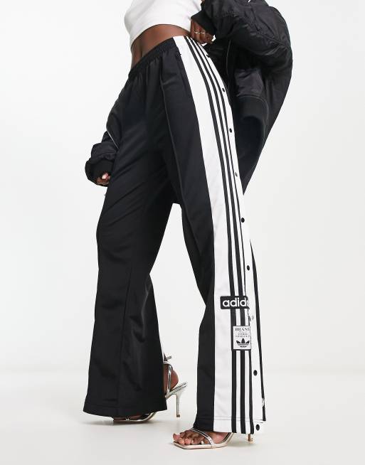 Pantalones de chándal negros con botones de presión en los laterales adidas Originals | ASOS