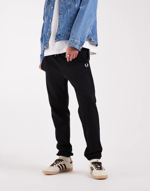 Pantalones de chándal negros de tejido de rizo de Fred Perry, 3 de 5