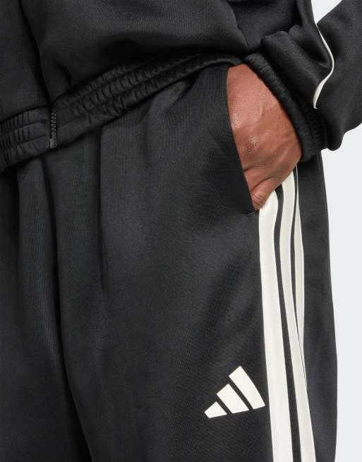 Pantalones de chándal negros y blanco hueso Stadium de adidas Performance, 3 de 5