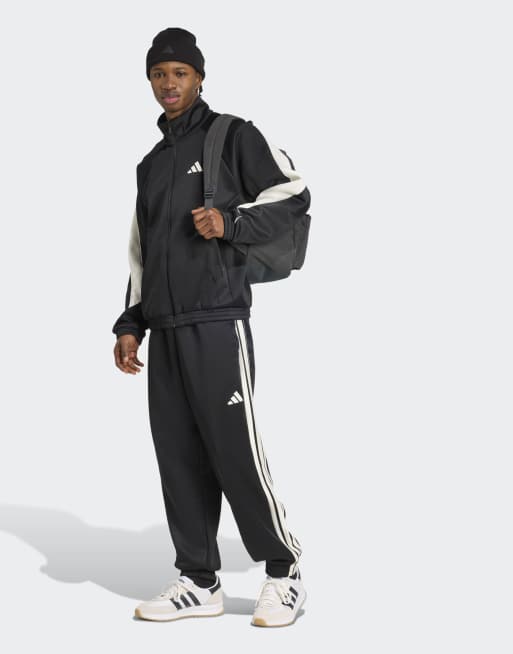 Pantalones de chándal negros y blanco hueso Stadium de adidas Performance, 5 de 5