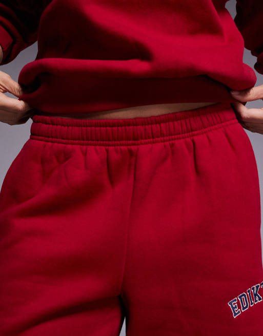 Pantalones de chándal rojo Major de Edikted (parte de un conjunto), 5 de 5