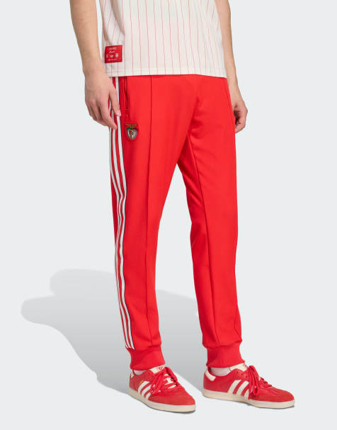 Pantalones de chándal rojos con diseño del Benfica Terrace Icons de adidas Originals - view 1