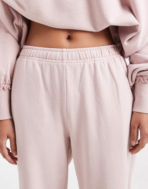 Pantalones de chándal rosa rubor lavado de pernera ancha de Cotton On (parte de un conjunto), 5 de 5