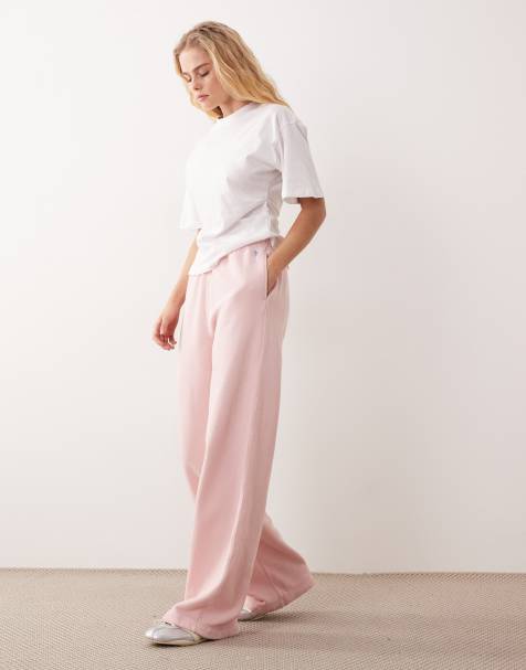 Pantalones de chándal rosas de pernera ancha con logo de icono de felpa de Polo Ralph Lauren - view 1