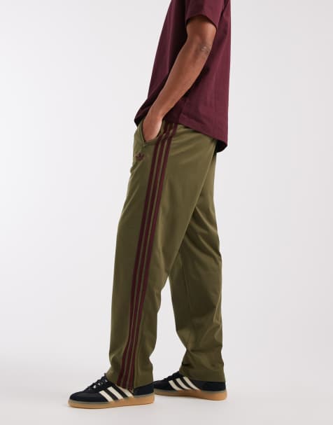 Pantalones de chándal verde oliva y granate Firebird de adidas Originals - view 1