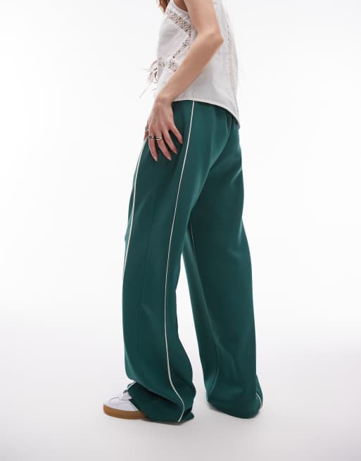Pantalones de chándal verdes de pernera ancha de Topshop, 5 de 5