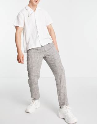 Pantalones de corte cigarette de tejido ligero texturizado de ASOS DESIGN