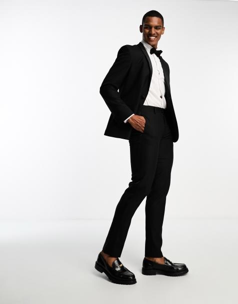 Pantalones de esmoquin de corte slim en negro de ASOS DESIGN - view 1