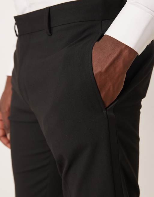 Pantalones de esmoquin negros de corte pitillo de ASOS DESIGN, 3 de 5