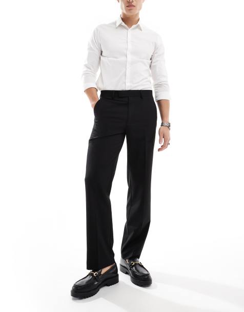 Pantalones de esmoquin negros de corte recto de ASOS DESIGN - view 1