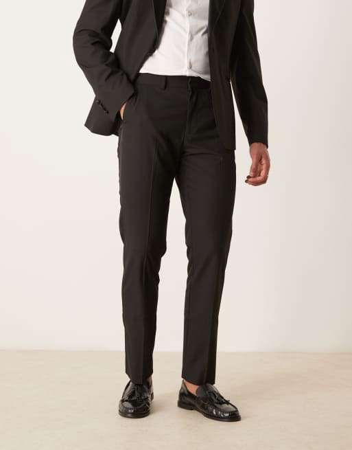 Pantalones de esmoquin negros de corte slim de ASOS DESIGN, 2 de 5