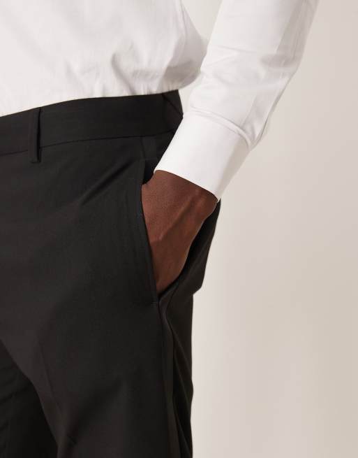 Pantalones de esmoquin negros de corte slim de ASOS DESIGN, 4 de 5
