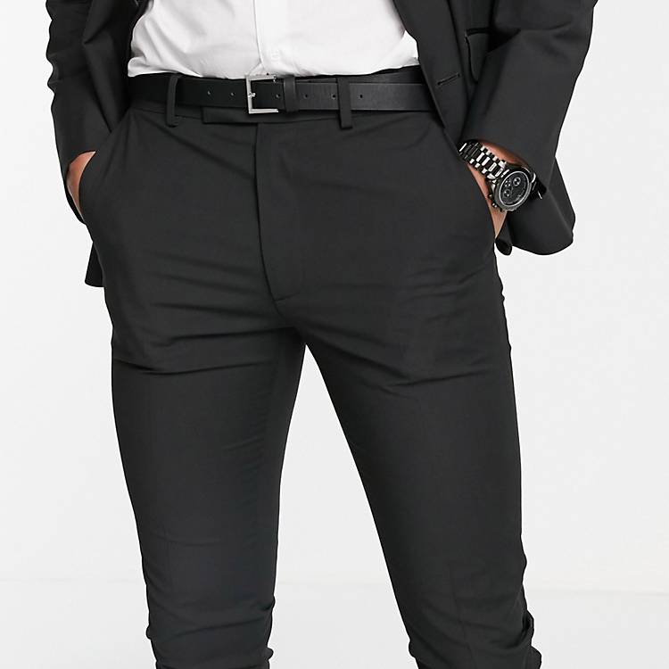 formal Pensar dinámica Pantalones de esmoquin negros pitillo de ASOS DESIGN | ASOS