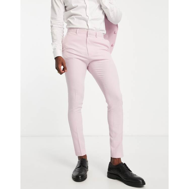 Pantalones de esmoquin rosa pastel de corte superpitillo de  CamaragrancanariaShops DESIGN | CamaragrancanariaShops