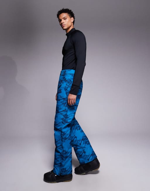 Pantalones de esquí azul con estampado azul marino de Threadbare, 2 de 5