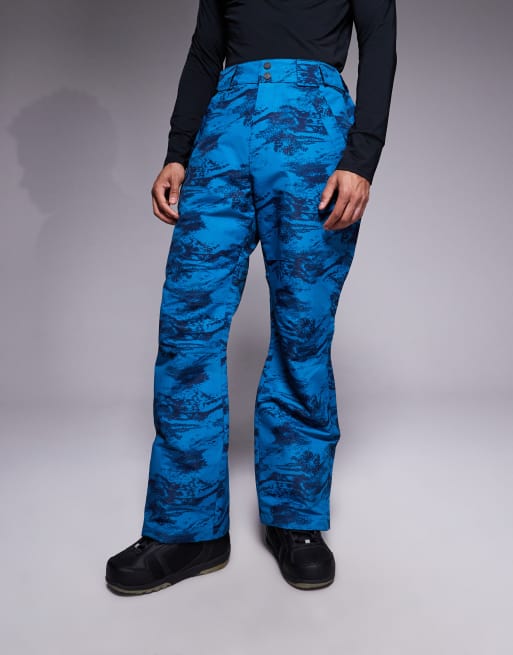 Pantalones de esquí azul con estampado azul marino de Threadbare, 3 de 5