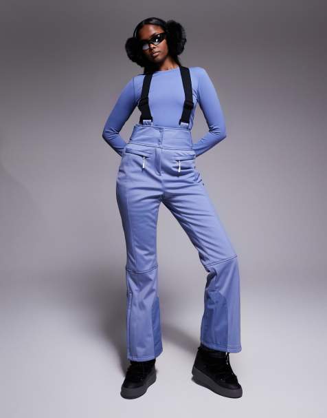 Pantalones de esquí azul tiza hidrófugos de corte acampanado de tejido estilo softshell de ASOS 4505 Ski - view 1