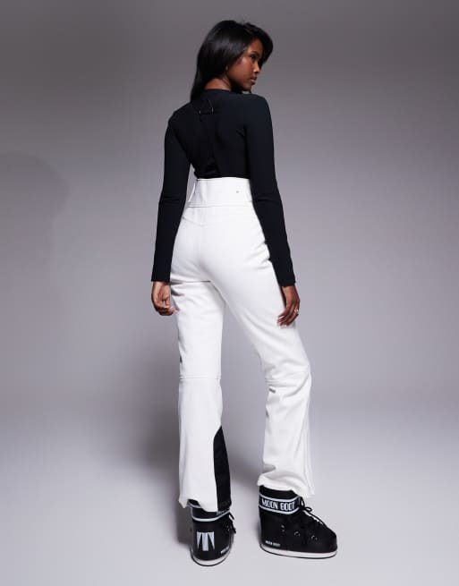Pantalones de esquí blancos hidrófugos de corte acampanado de softshell Ski de ASOS 4505, 2 de 5