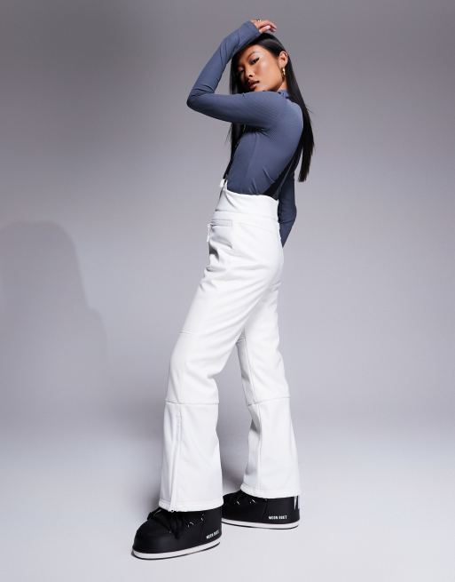 Pantalones de esquí blancos impermeables de corte acampanado de softshell Ski de 4505 Petite , 2 de 5