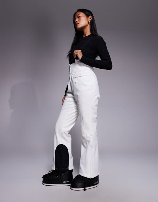 Pantalones de esquí blancos impermeables de corte acampanado de softshell Ski de ASOS 4505 Petite, 2 de 5