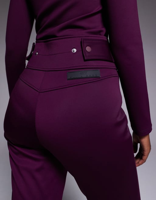 Pantalones de esquí color ciruela hidrófugos de corte pitillo de softshell de ASOS 4505 Ski, 3 de 5