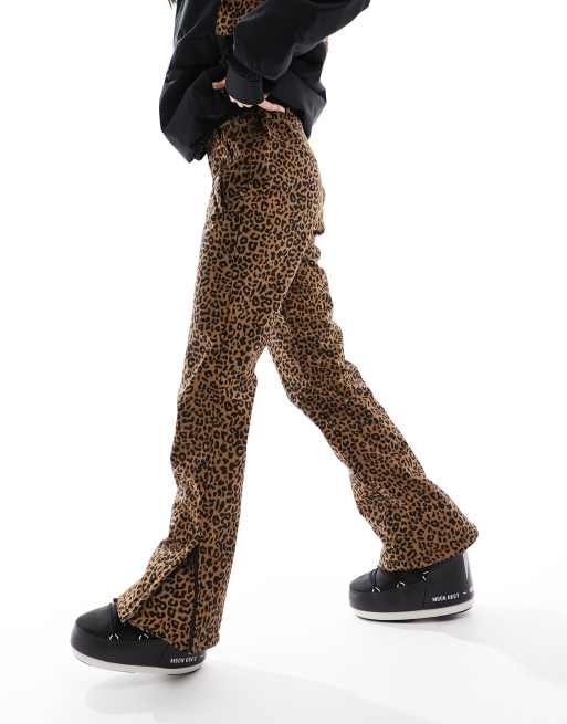 Leggings térmicos marrones con estampado de leopardo Heather de Protest